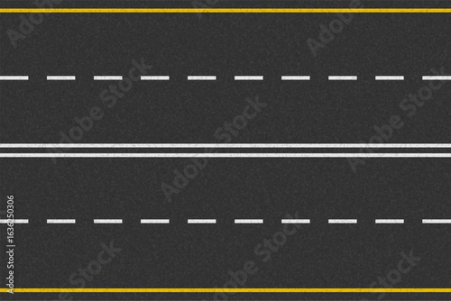 asphalt road for transport with markings stock cartoon vector illustration