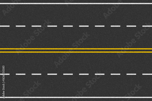 asphalt road for transport with markings stock cartoon vector illustration