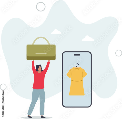 buying recycling eco friendly clothes and textile consciously.human life.