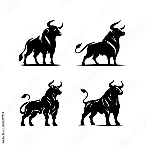 bull vector silhouette