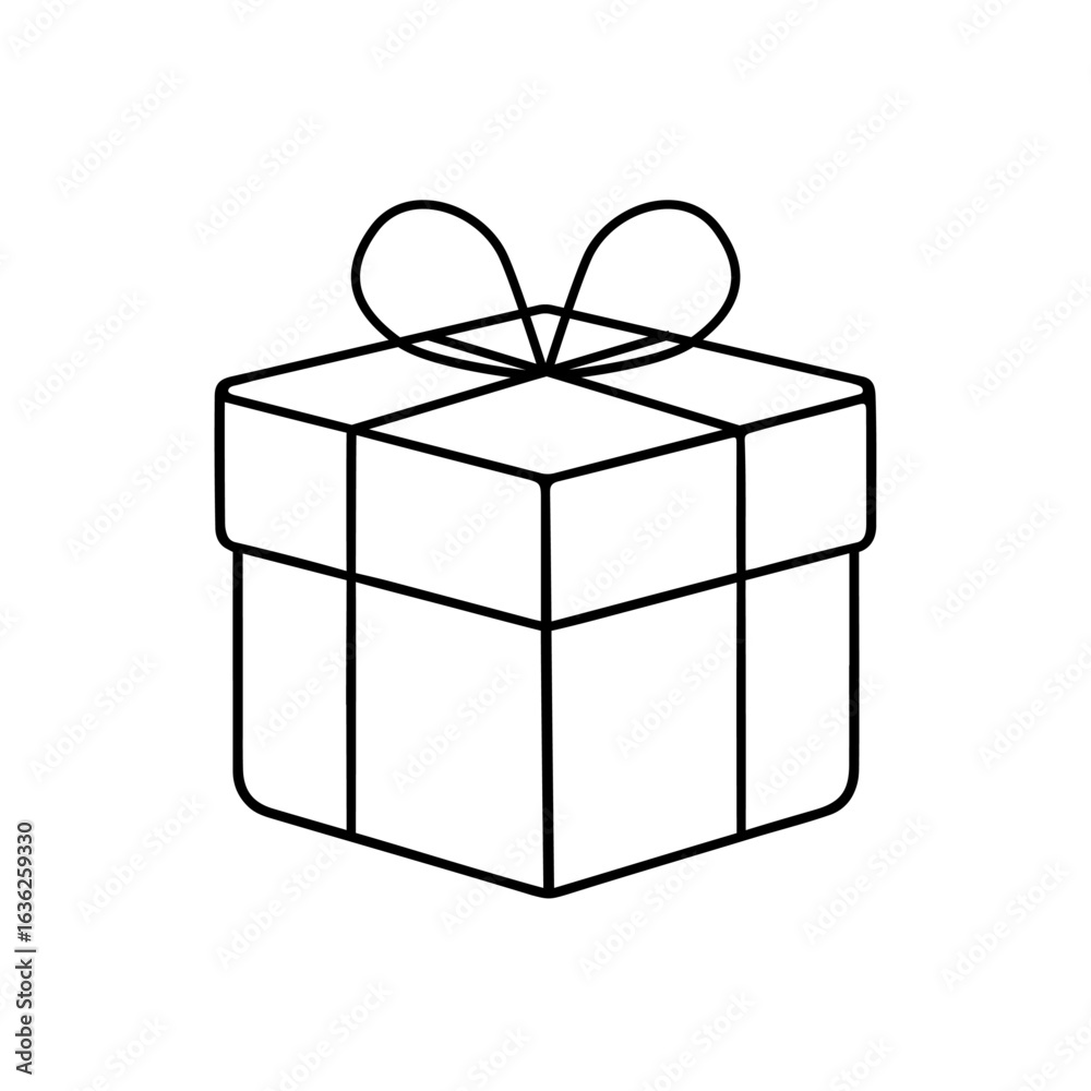 Obraz premium Simple gift box illustration