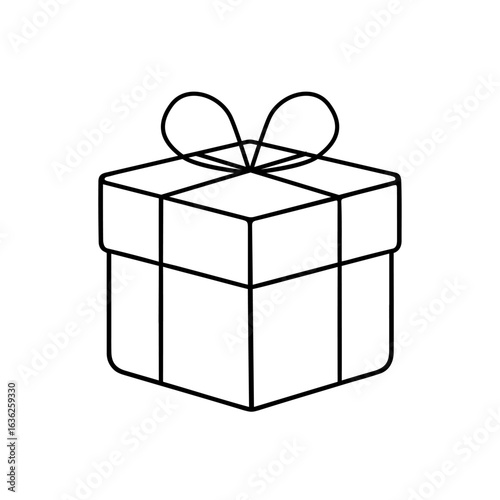  Simple gift box illustration