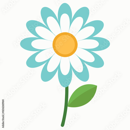 Cartoon Style Daisy Vector