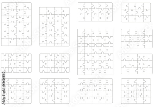 Diverse Puzzle Piece Arrangements and Interlocking Mechanisms for Various Game and Toy Applications