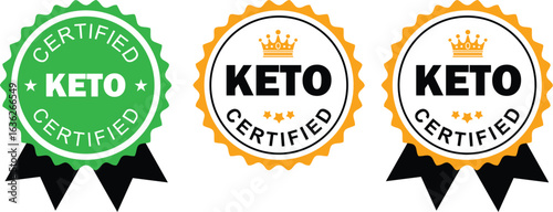 Keto Diet Approved Stamp – Minimal Vector Label Icon for Products