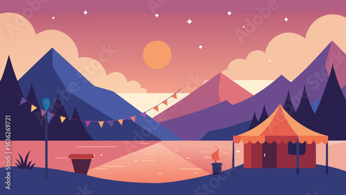 Glamping birthday retreat by a tranquil mountain