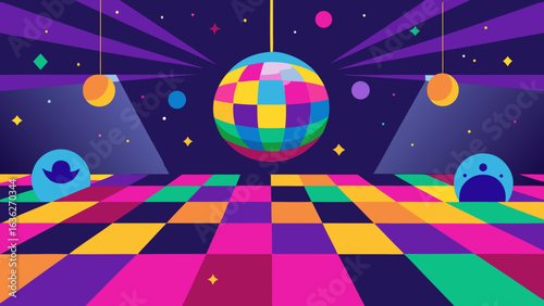 Vibrant Disco Themed Birthday Bash with Reflective Lights