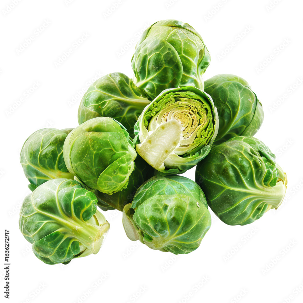 Obraz premium Pile of fresh brussel sprouts