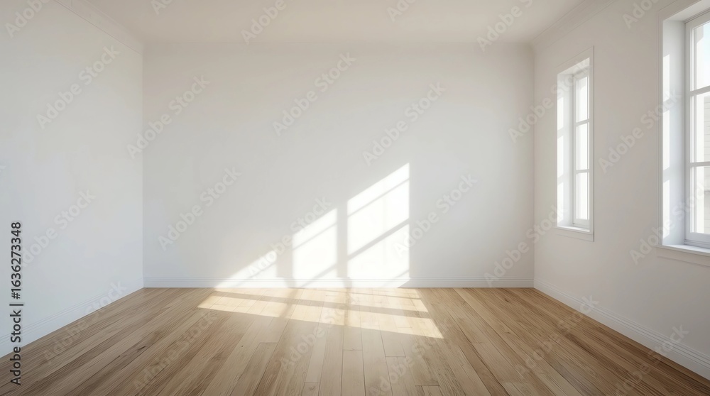 Fototapeta premium Interior with blank wall