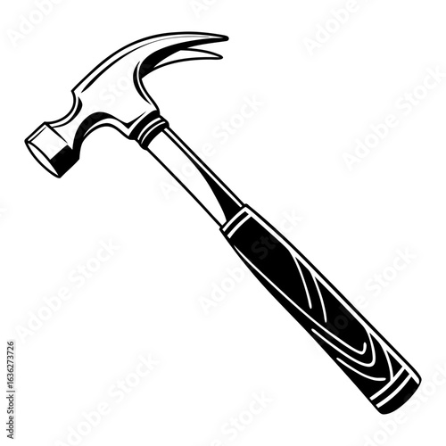 Minimal Hammer Silhouette Icon