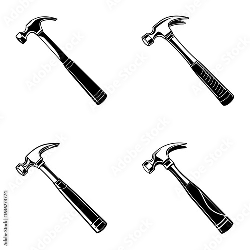 Minimal Hammer Silhouette Icon