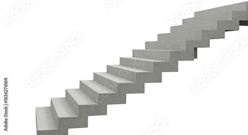 Wallpaper Mural Modern concrete staircase design on a transparent background, cutout PNG Torontodigital.ca