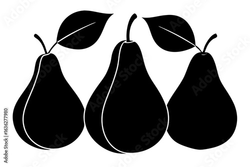 pear on white background
