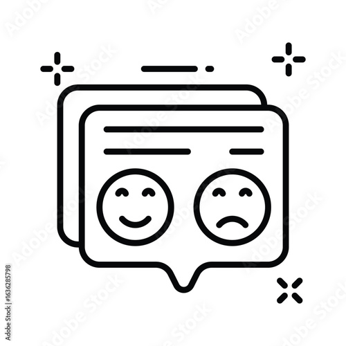 Grab this linear icon representing user feedback reviews