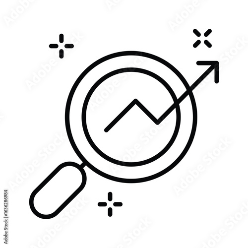 Trendy outline style icon for SEO analysis overview