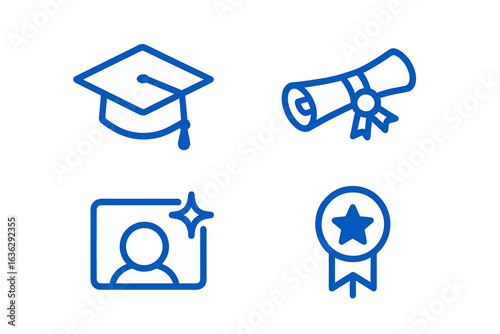 Graduation ceremony symbols showcasing achievement and recognition in education