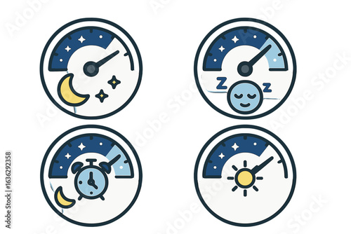 Sleep cycle indicators highlight lunar phases and daytime changes for better sleep management