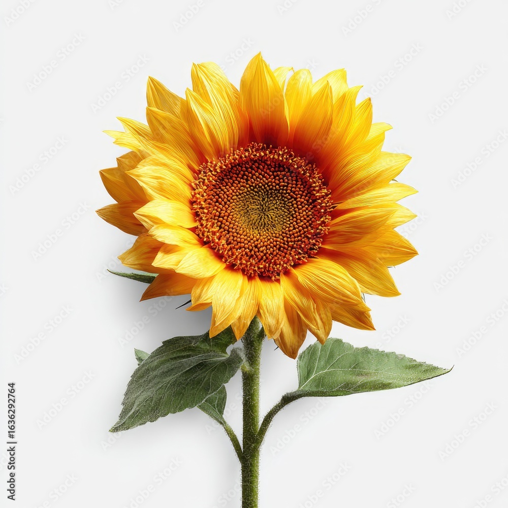 Obraz premium Bright sunflower, vibrant yellow petals, dark center