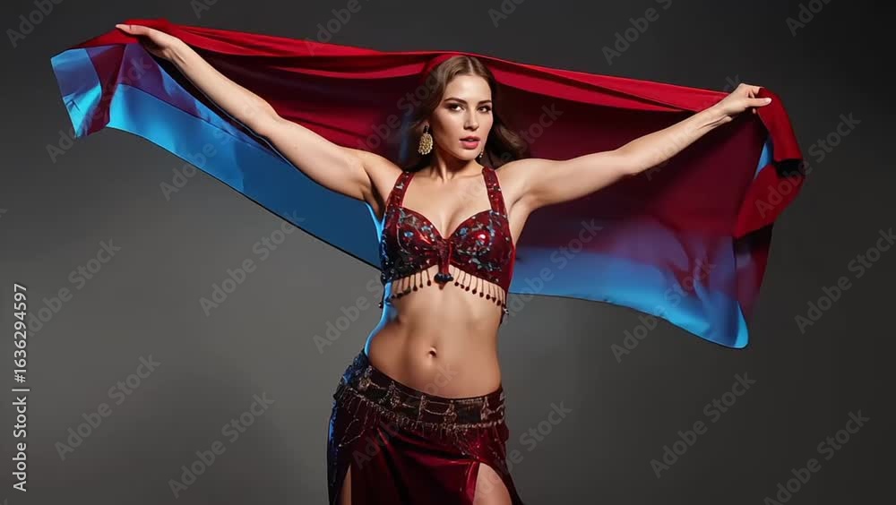 Bailarina árabe de danza oriental