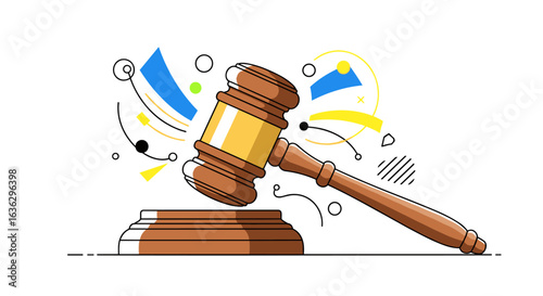 Judgement and legal decision making symbolizing justice and fair trial in a courtroom setting