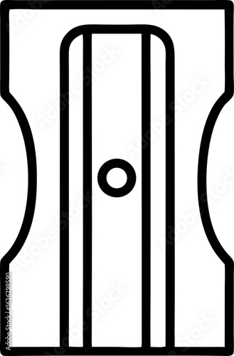 Sharpener outline icon vector illustration