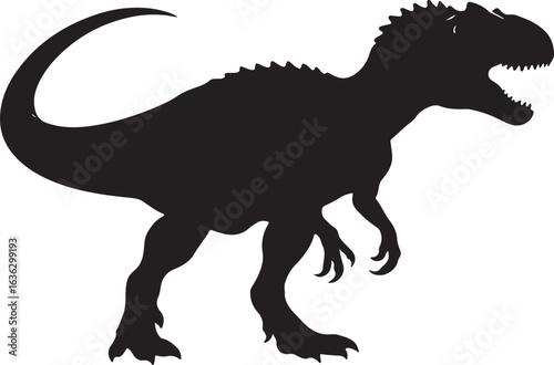 Majestic allosaurus dinosaur silhouette for creative projects
