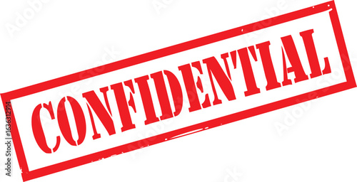 A Red Confidential Stamp on White Background Denotes Restricted Access or Sensitive Data