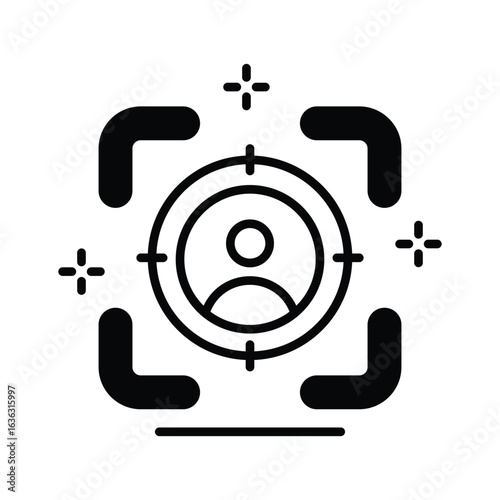 A premium glyph icon for audience targeting system