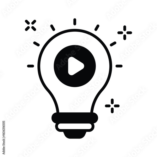 Get this trendy glyph style icon of marketing idea