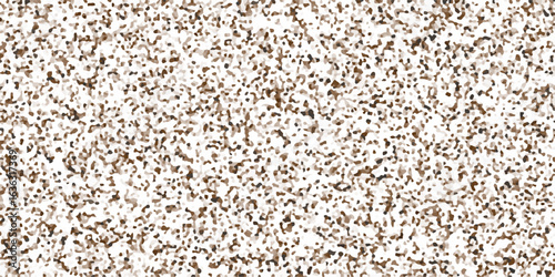 Seamless texture of old stone wall with a heap of healthy brown buckwheat groats. terazzo pattern.