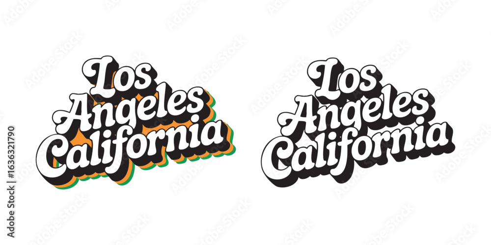 Fototapeta premium Los angeles California design for prints, t-shirts and more. Vector illustration on white background.
