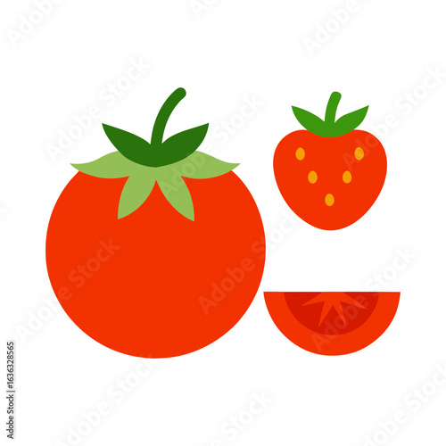 tomato icon vector illustrations fresh and ripe art