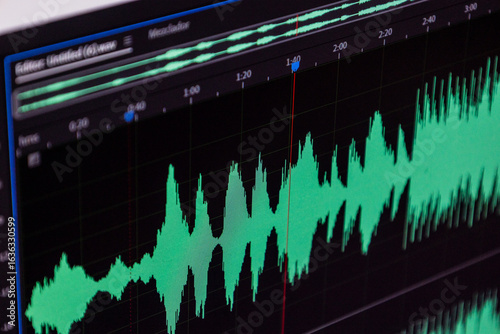 Multimedia editing software interface combining image retouch tools and audio track mixing panels.