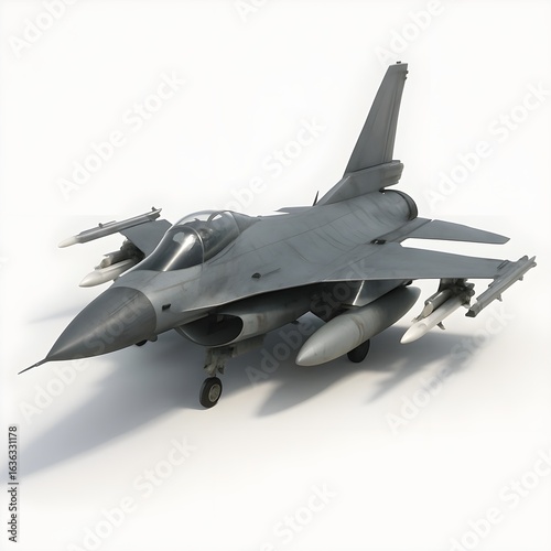 Military Fighter Jet Aircraft 3D Illustration
