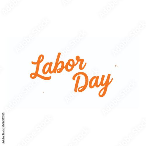 Labor Day Lettering Text