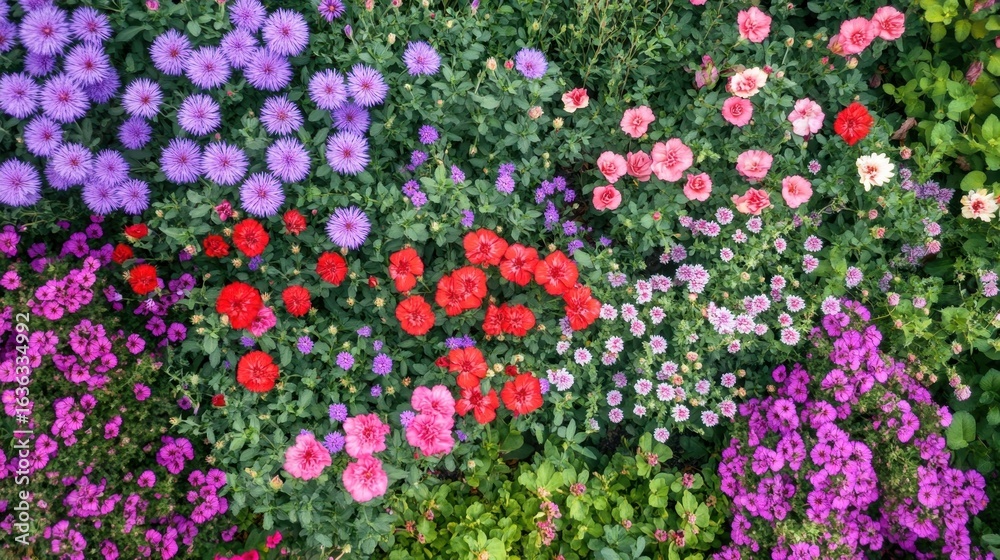 Fototapeta premium Vibrant Summer Flower Garden Bloom.