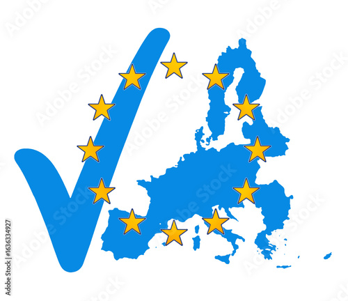 Europe checkmark and simpli...