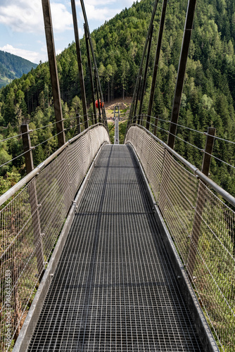 Wallpaper Mural Lange Hängebrücke über Waldschlucht in den Südtiroler Alpen Torontodigital.ca