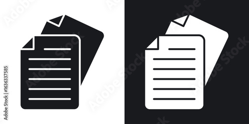 papers icon flat, silhouette, vector illustrations. flat glyph designs