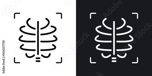 X-ray scan icon flat, silhouette, vector illustrations. flat glyph designs