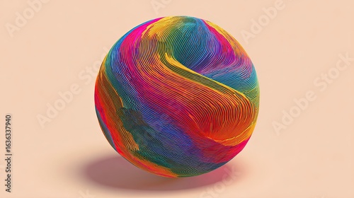Colorful abstract sphere design