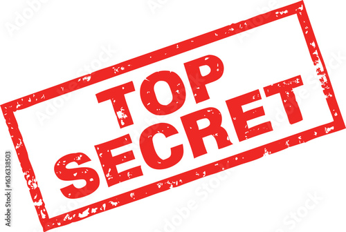 Red Top Secret Rubber Stamp on White Background Confidential Information Access Denied