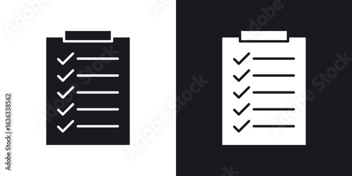 Todo list icon flat, silhouette, vector illustrations. flat glyph designs
