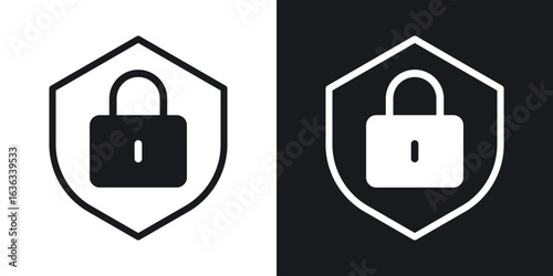Security lock icon flat, silhouette, vector illustrations. flat glyph designs