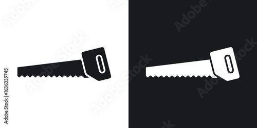 Saw icon flat, silhouette, vector illustrations. flat glyph designs