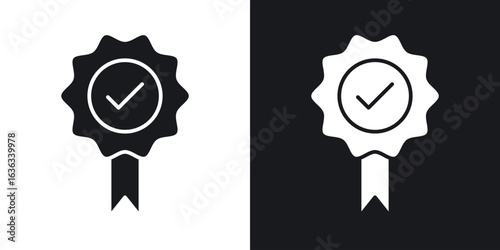 Rosette icon flat, silhouette, vector illustrations. flat glyph designs
