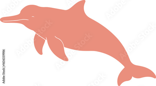 Pink amazon river dolphin art