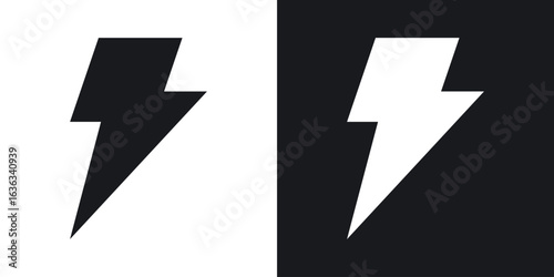 Power icon flat, silhouette, vector illustrations. flat glyph designs