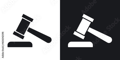 Law icon flat, silhouette, vector illustrations. flat glyph designs
