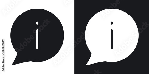 Info icon flat, silhouette, vector illustrations. flat glyph designs